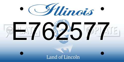 E762577 Illinois License Plate