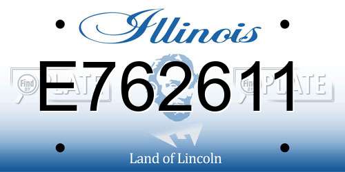 E762611 Illinois License Plate