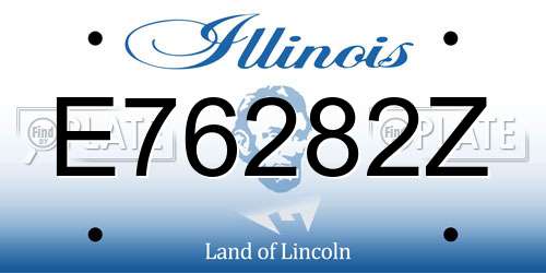 E76282Z Illinois License Plate