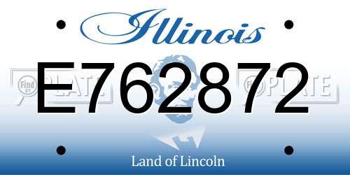 E762872 Illinois License Plate