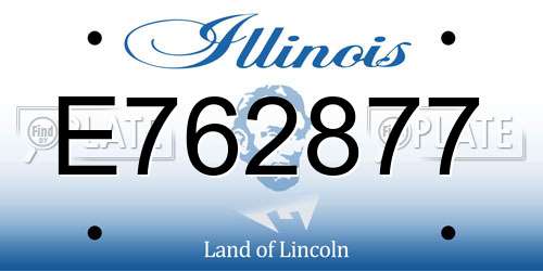 E762877 Illinois License Plate