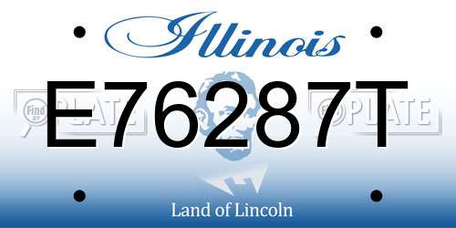 E76287T Illinois License Plate