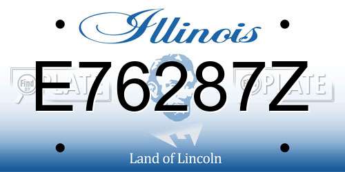 E76287Z Illinois License Plate