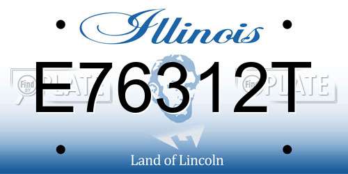 E76312T Illinois License Plate