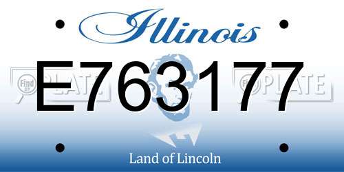 E763177 Illinois License Plate