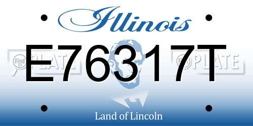 E76317T Illinois License Plate