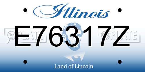 E76317Z Illinois License Plate