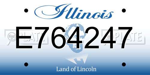 E764247 Illinois License Plate