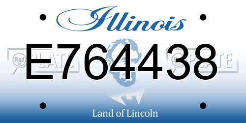 E764438 Illinois License Plate