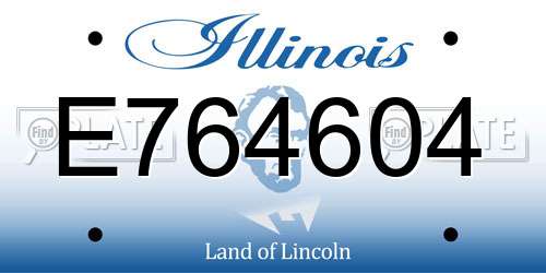 E764604 Illinois License Plate