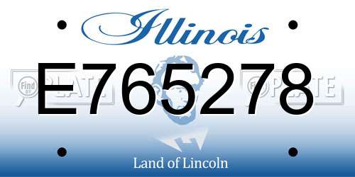 E765278 Illinois License Plate