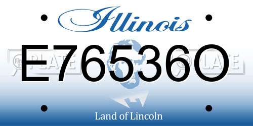 E76536O Illinois License Plate