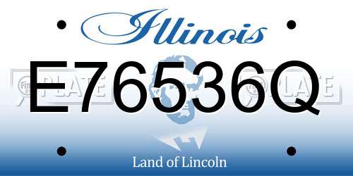 E76536Q Illinois License Plate