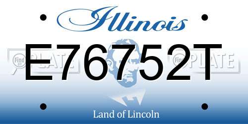E76752T Illinois License Plate