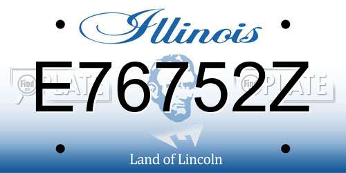 E76752Z Illinois License Plate