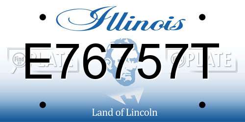 E76757T Illinois License Plate