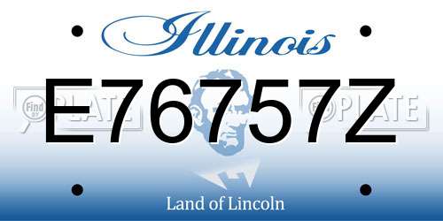 E76757Z Illinois License Plate