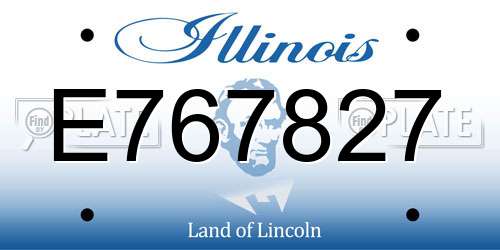 E767827 Illinois License Plate