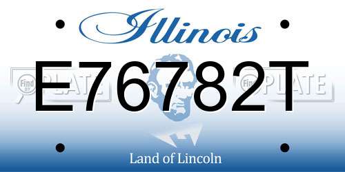E76782T Illinois License Plate