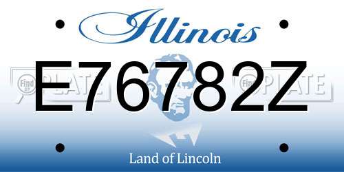 E76782Z Illinois License Plate