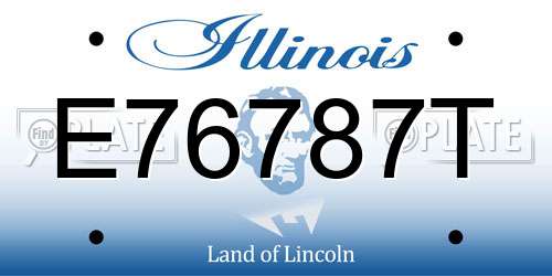E76787T Illinois License Plate