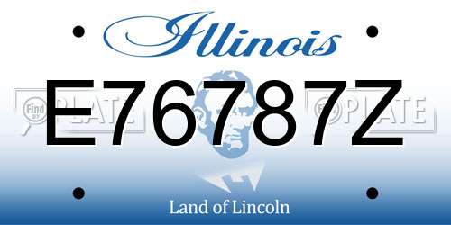 E76787Z Illinois License Plate