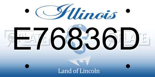 E76836D Illinois License Plate