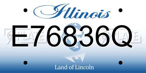 E76836Q Illinois License Plate