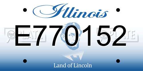 E770152 Illinois License Plate