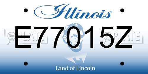 E77015Z Illinois License Plate