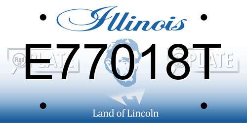 E77018T Illinois License Plate