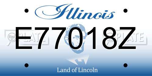 E77018Z Illinois License Plate