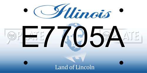E7705A Illinois License Plate
