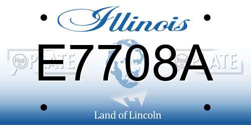 E7708A Illinois License Plate