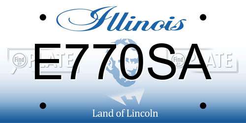 E770SA Illinois License Plate