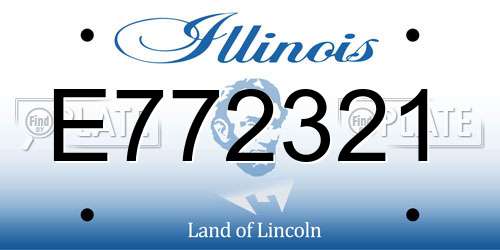 E772321 Illinois License Plate