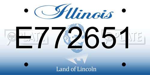 E772651 Illinois License Plate
