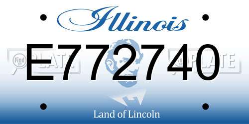 E772740 Illinois License Plate