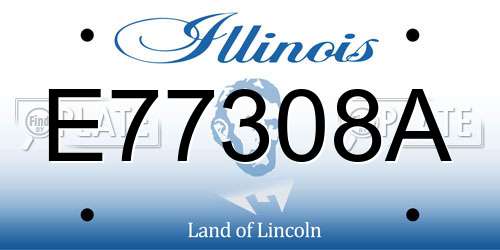 E77308A Illinois License Plate