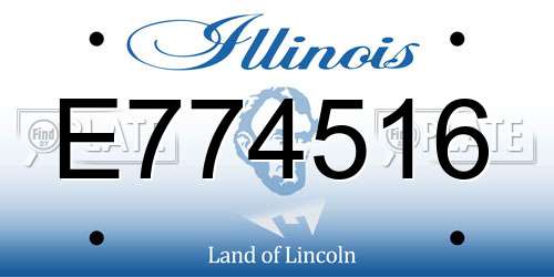 E774516 Illinois License Plate