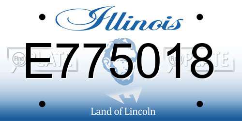 E775018 Illinois License Plate