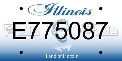 E775087 Illinois License Plate