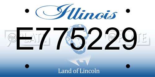 E775229 Illinois License Plate