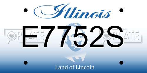 E7752S Illinois License Plate