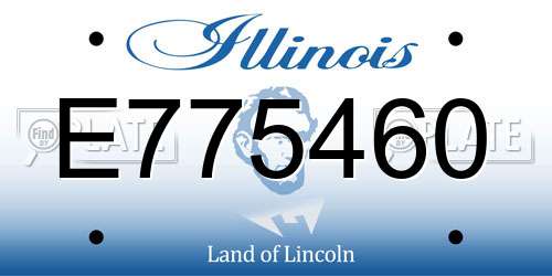 E775460 Illinois License Plate