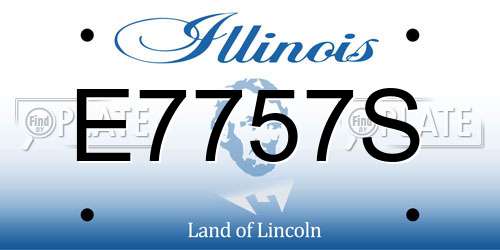 E7757S Illinois License Plate