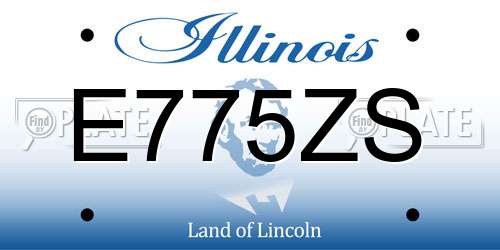 E775ZS Illinois License Plate