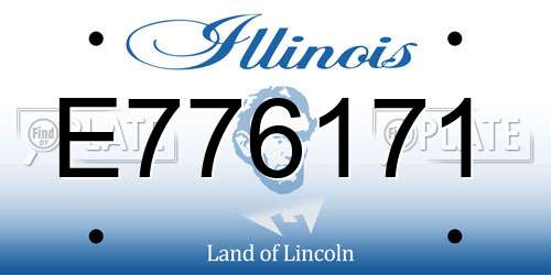E776171 Illinois License Plate