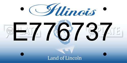 E776737 Illinois License Plate