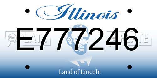 E777246 Illinois License Plate